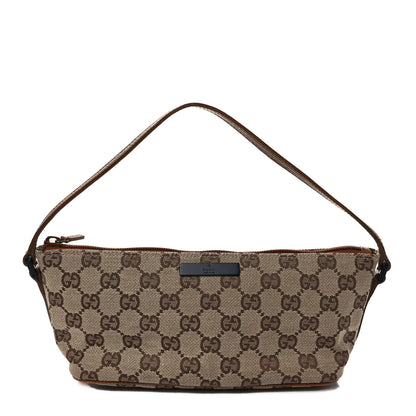 Gucci Monogram Boat Pochette Brown 1 of 11
