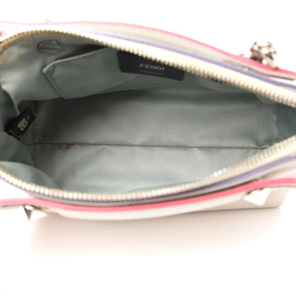 Fendi Vitello Dolce Crystal Croc Tail Mini By The Way Boston Bag White Ice Multicolor 5 of 15