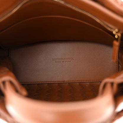 Bottega Veneta Nappa Intrecciato Small Andiamo Shoulder Bag Cognac 5 of 9