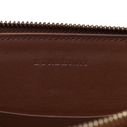 Burberry Haymarket Check Peyton Crossbody Clutch Bag Toffee 7 of 10