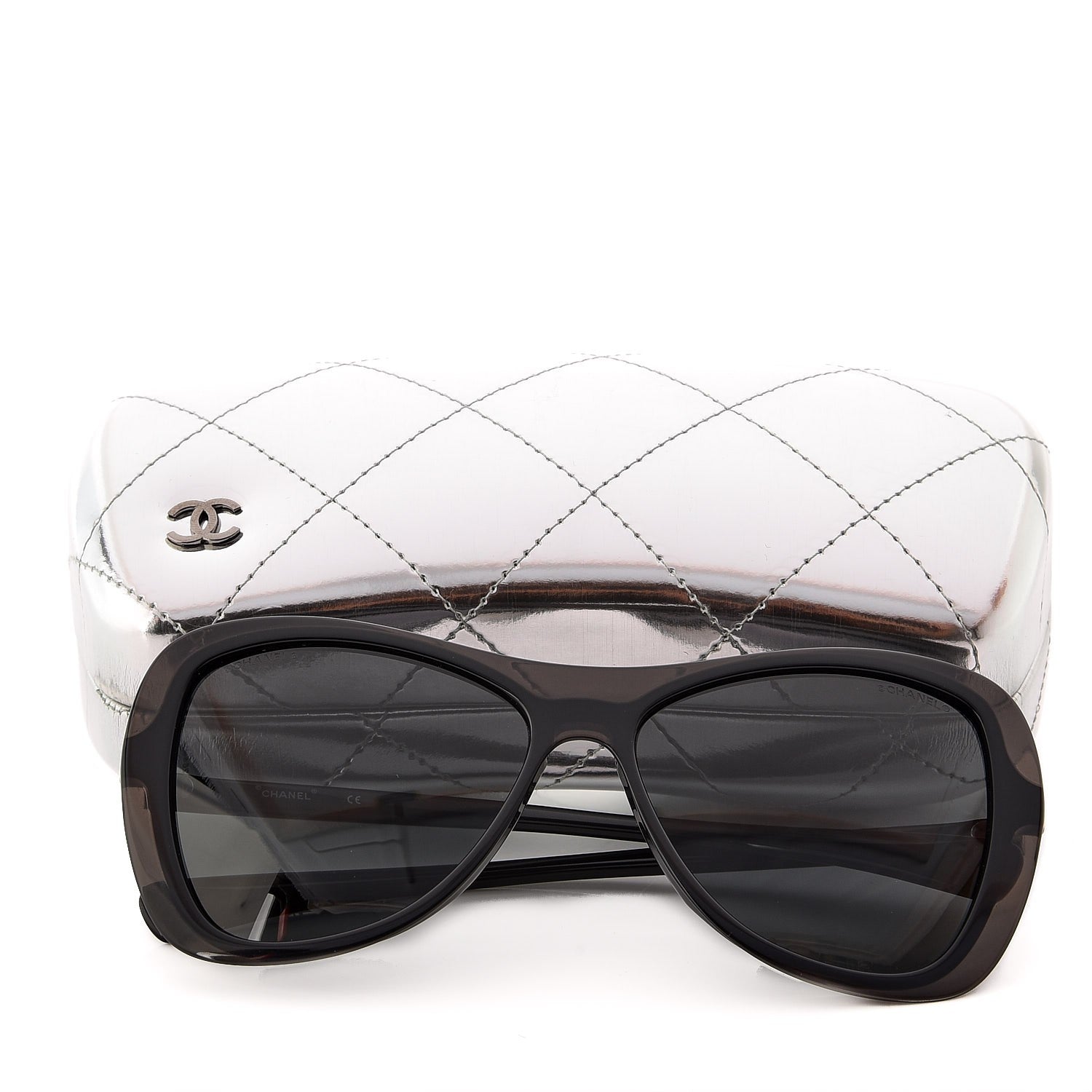 Chanel Shield Butterfly Runway Sunglasses S1617 Black 7 of 7