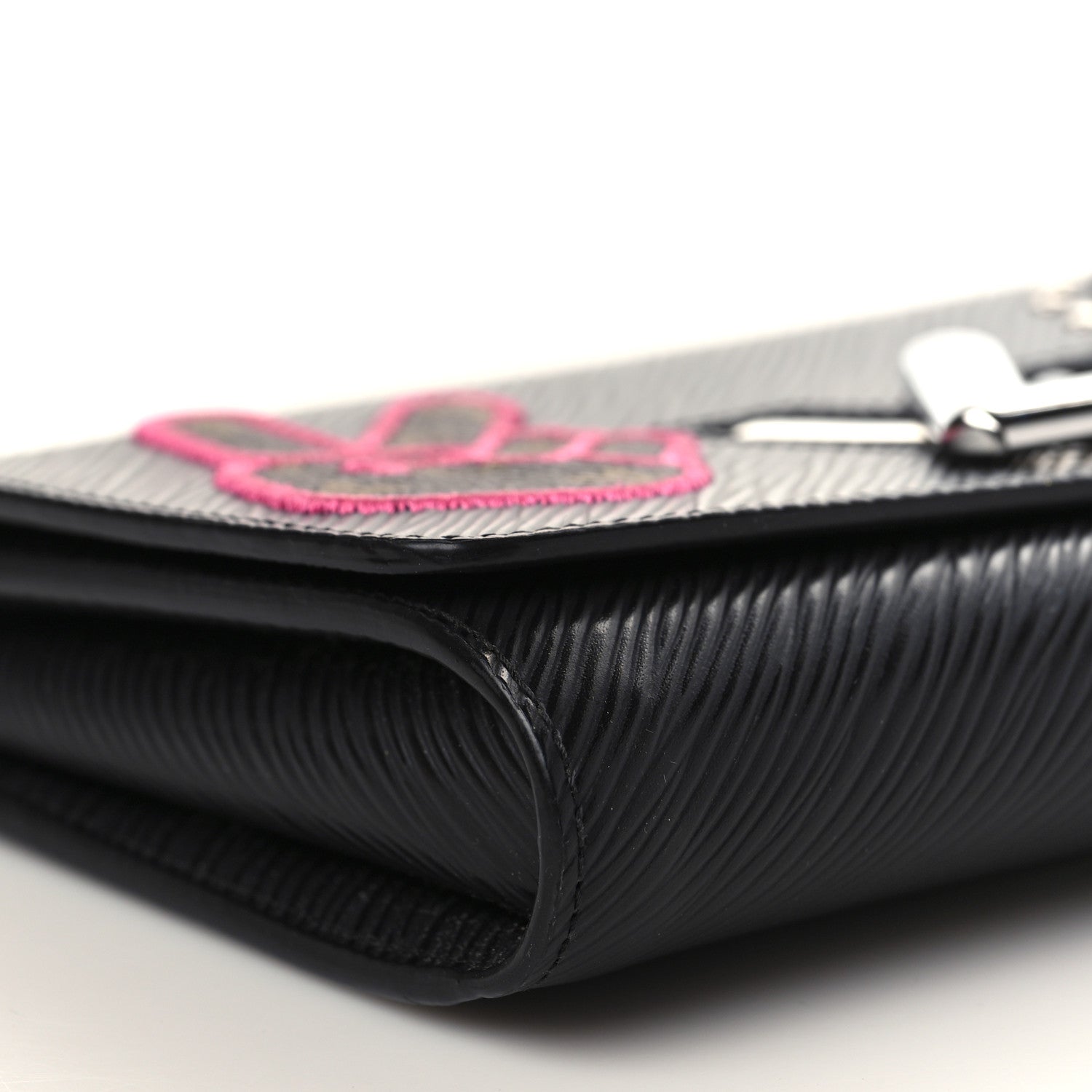 Louis Vuitton Epi LV Stories Twist Chain Wallet Black 7 of 9