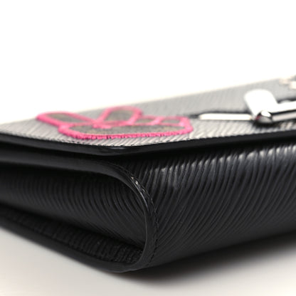 Louis Vuitton Epi LV Stories Twist Chain Wallet Black 7 of 9