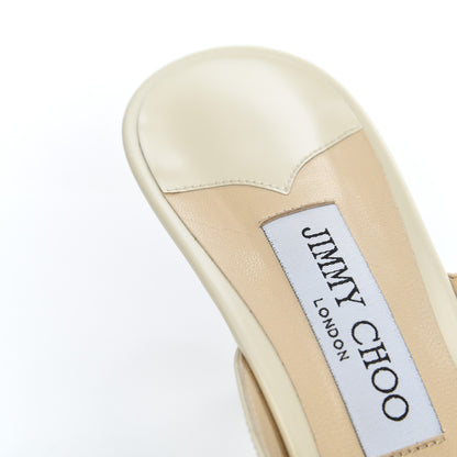 Jimmy Choo Calfskin Rav 65 Pointed Toe Mule Pumps 40.5 Linen 14 of 15
