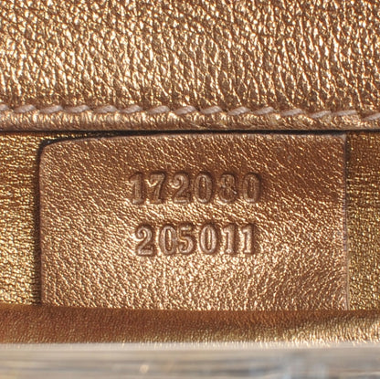 Gucci Metallic Calfskin Britt Clutch Bronze 7 of 9