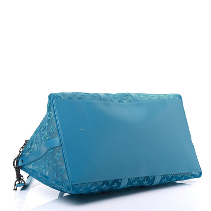 Louis Vuitton Monogram See Through Keepall Triangle Bandouliere 50 Turquoise 3 of 11
