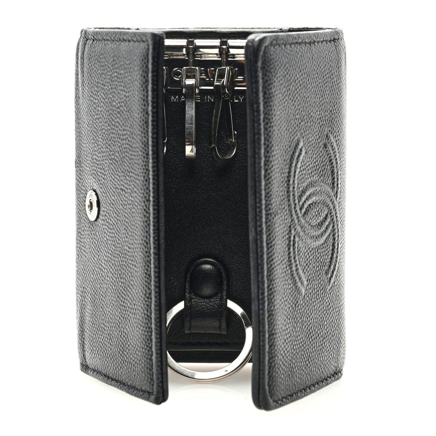 Chanel Caviar Timeless CC 4 Key Holder Case Black 5 of 7