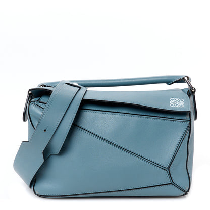 Loewe Calfskin Small Puzzle Bag Stone Blue 1 of 11