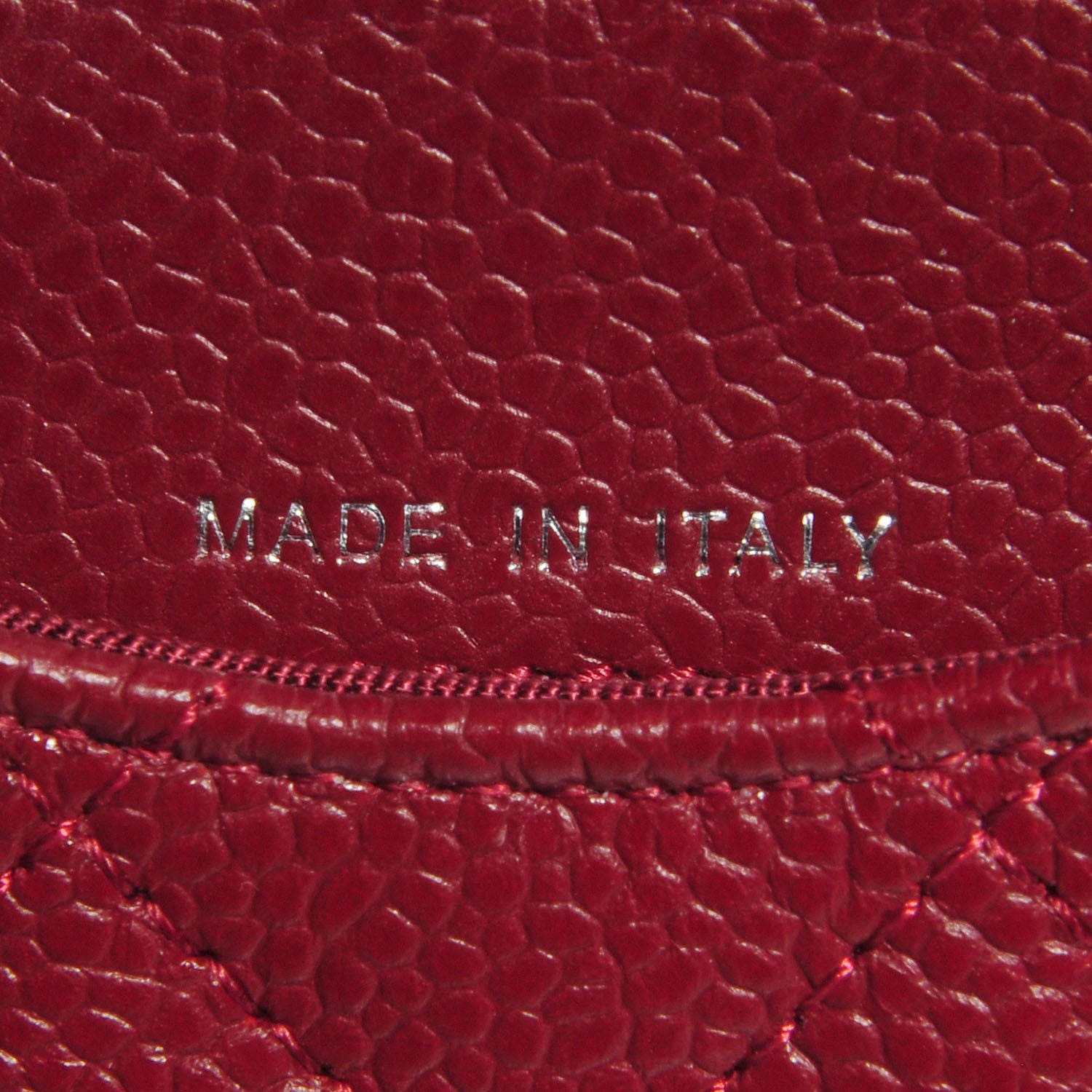 Chanel Caviar Quilted Coin Purse Dark Red 8 of 10