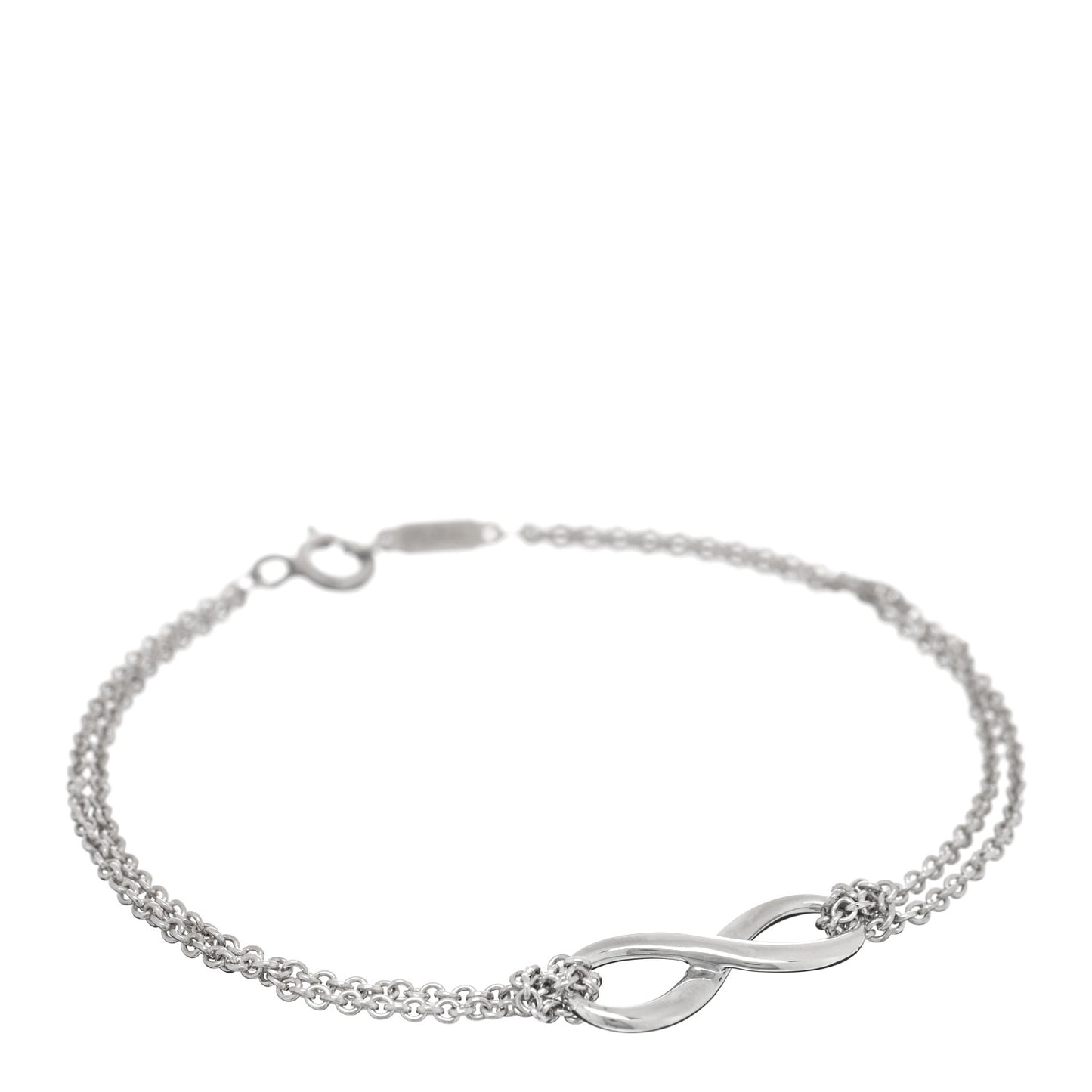 Sterling Silver Infinity Double Chain Bracelet