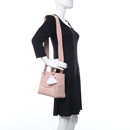 Christian Dior Canvas Embroidered Cannage Medium Lady D-Lite Pink 3 of 6