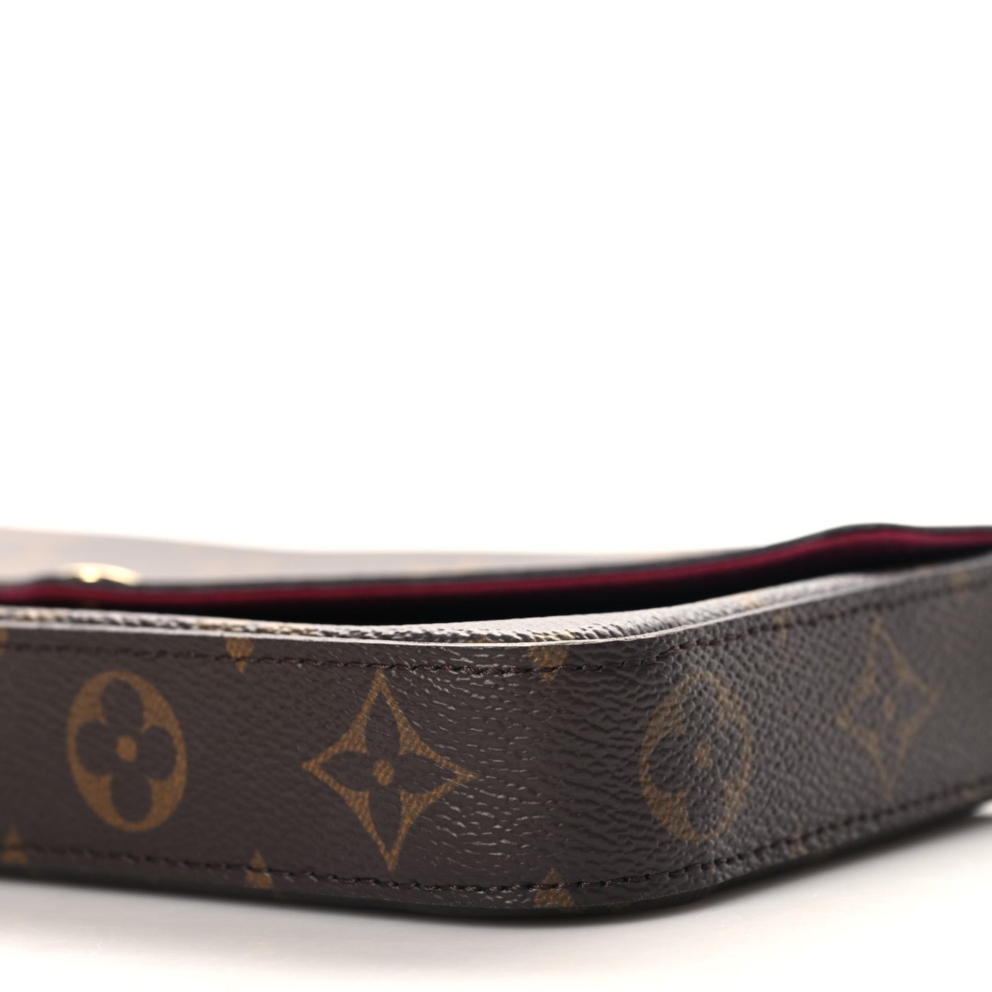 Monogram Pochette Felicie Chain Wallet Fuchsia