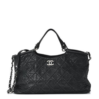 Chanel Iridescent Calfskin Quilted Sea Hit Tote Black 1 of 14