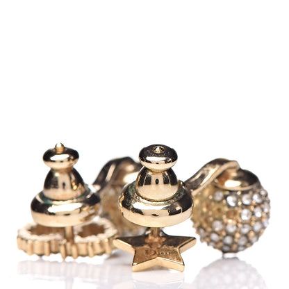 Christian Dior Crystal La Petite Tribale Earrings Gold 3 of 5