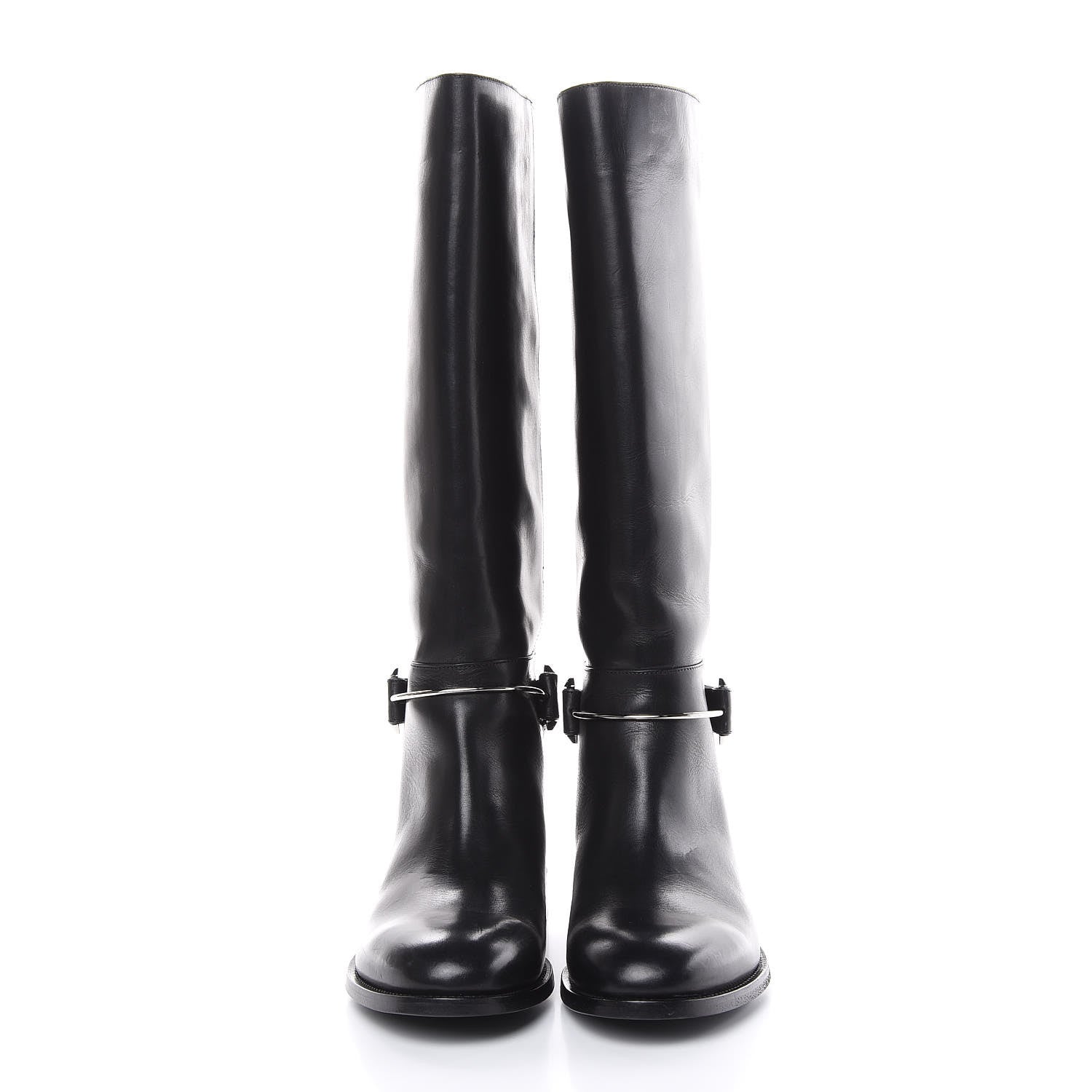 Balenciaga Calfskin Knee High Boots 40 Black 2 of 12