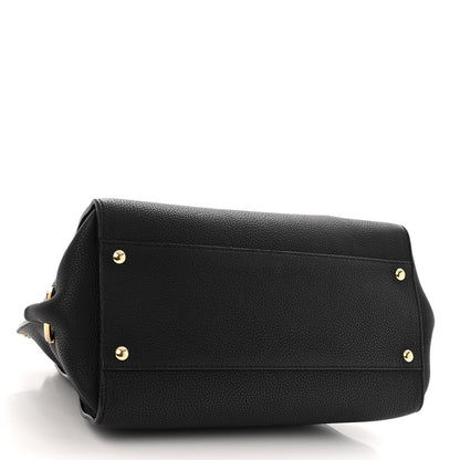 Salvatore Ferragamo Grained Calfskin Sofia Satchel Black 4 of 9