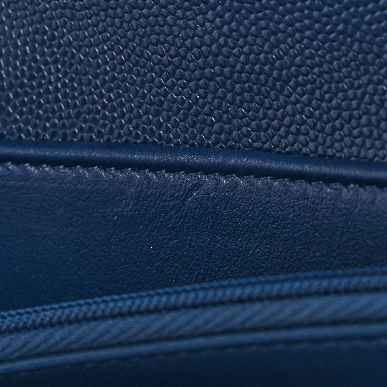 Chanel Caviar Quilted Medium Flap Wallet Dark Blue 12 of 12