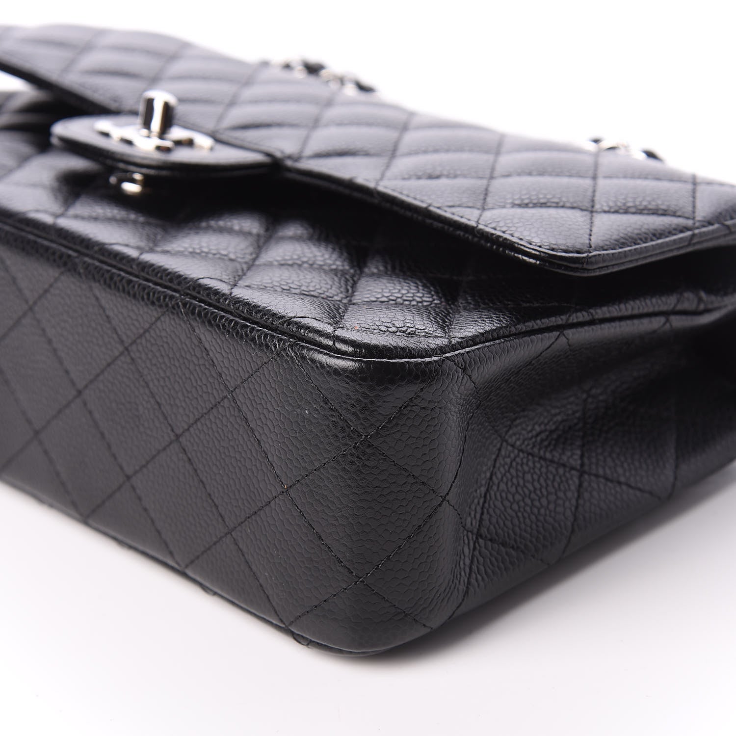 Chanel Caviar Quilted Medium Double Flap Black 8 of 12