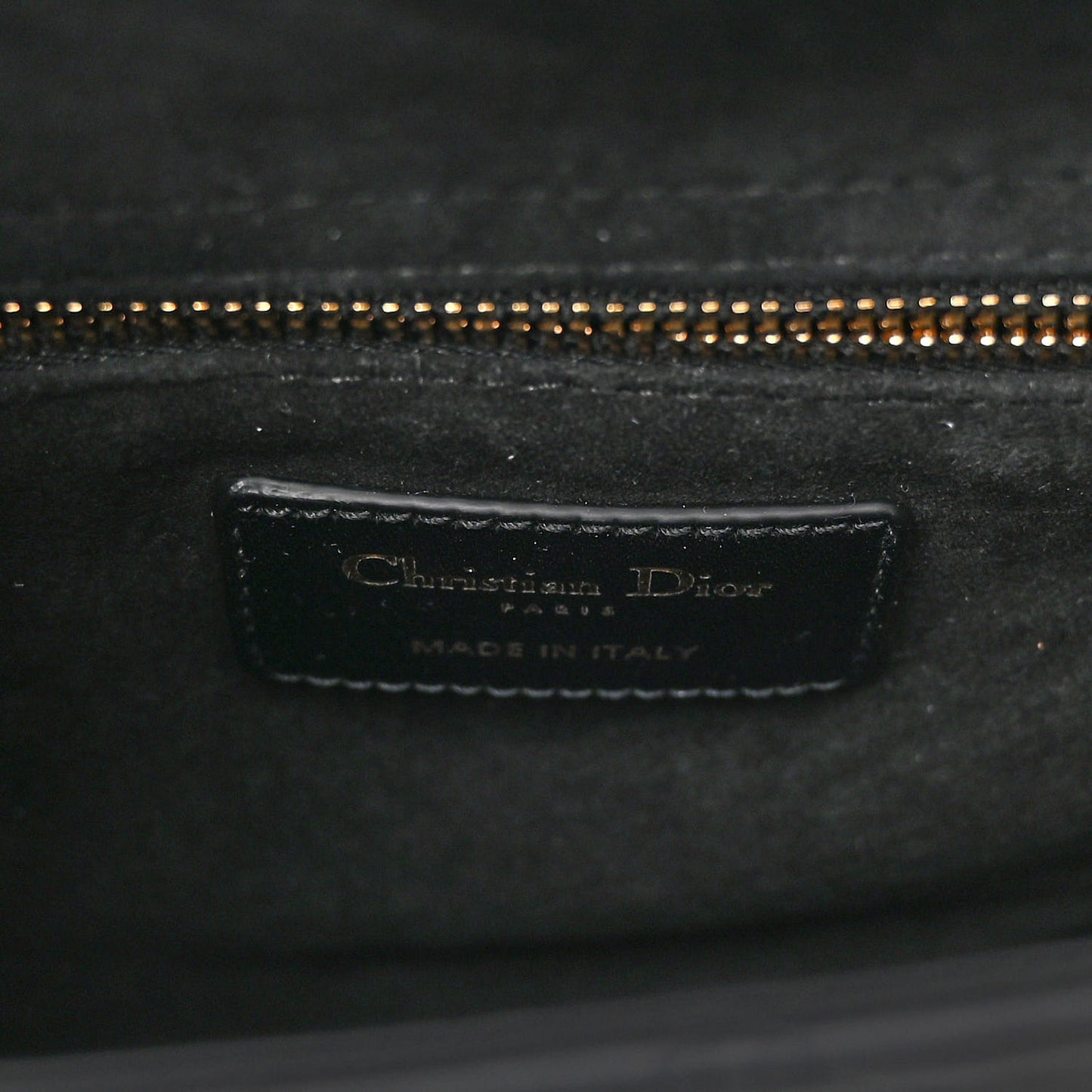 CHRISTIAN DIOR Lambskin Cannage Small My ABCDior Lady Dior Black