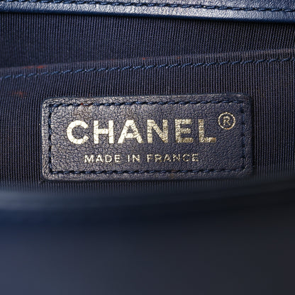 Chanel Lambskin Quilted Medium Boy Flap Dark Blue 6 of 15