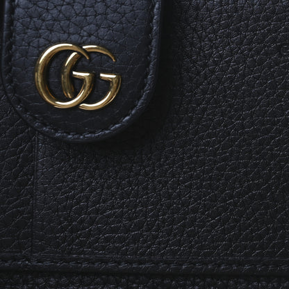 Gucci Piuma Calfskin Medium Bamboo Double G Wallet Black 6 of 7