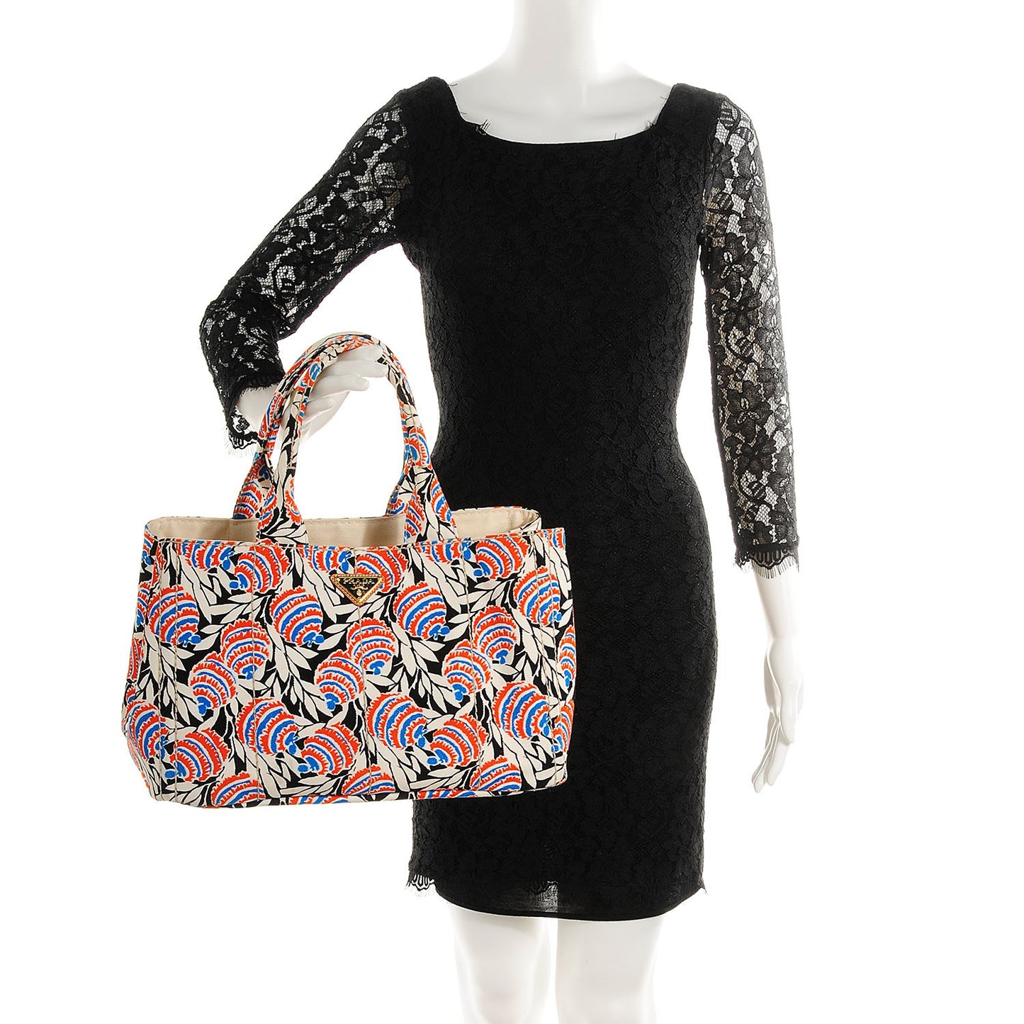 Canapa Stampata Tote Black Mimosa