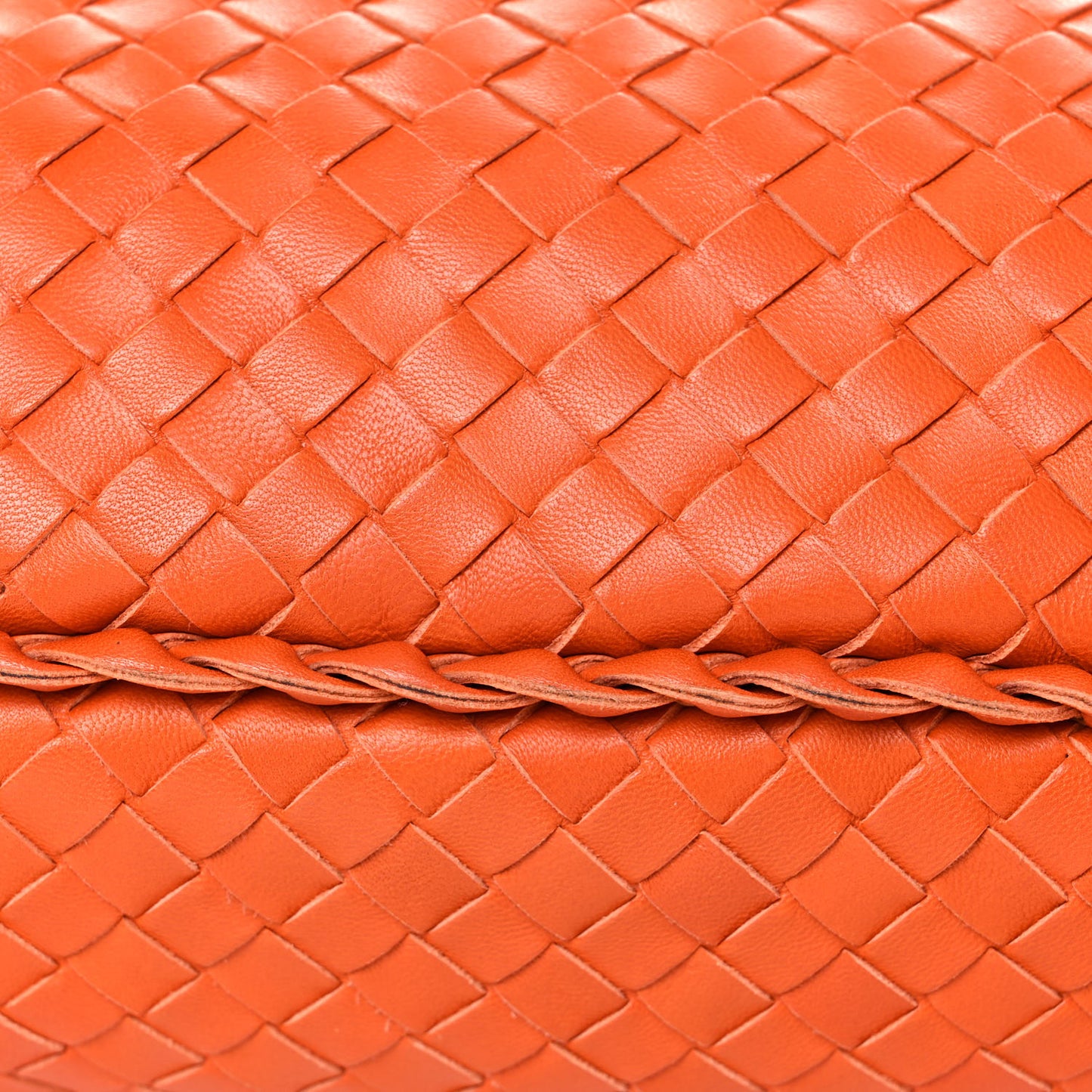 Nappa Intrecciato Large Veneta Hobo Orange