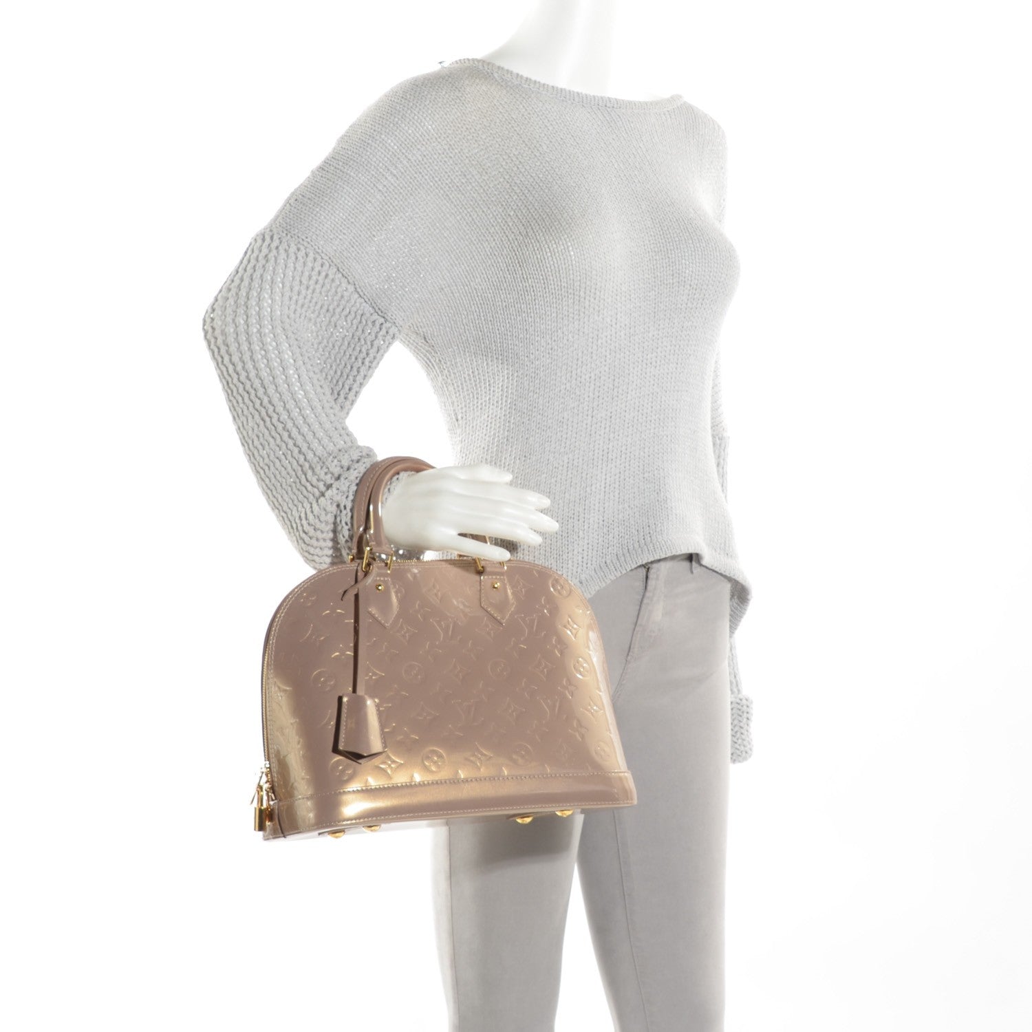Louis Vuitton Vernis Alma PM Beige Poudre 2 of 7