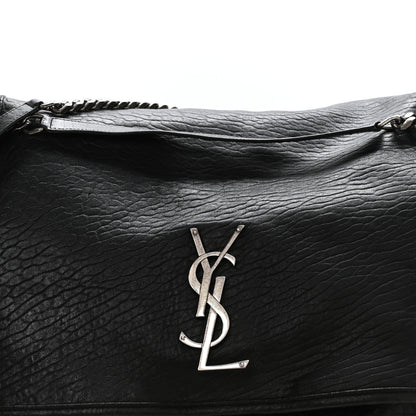 Saint Laurent Grained Lambskin Monogram Oversized Niki Chain Satchel Black 7 of 10