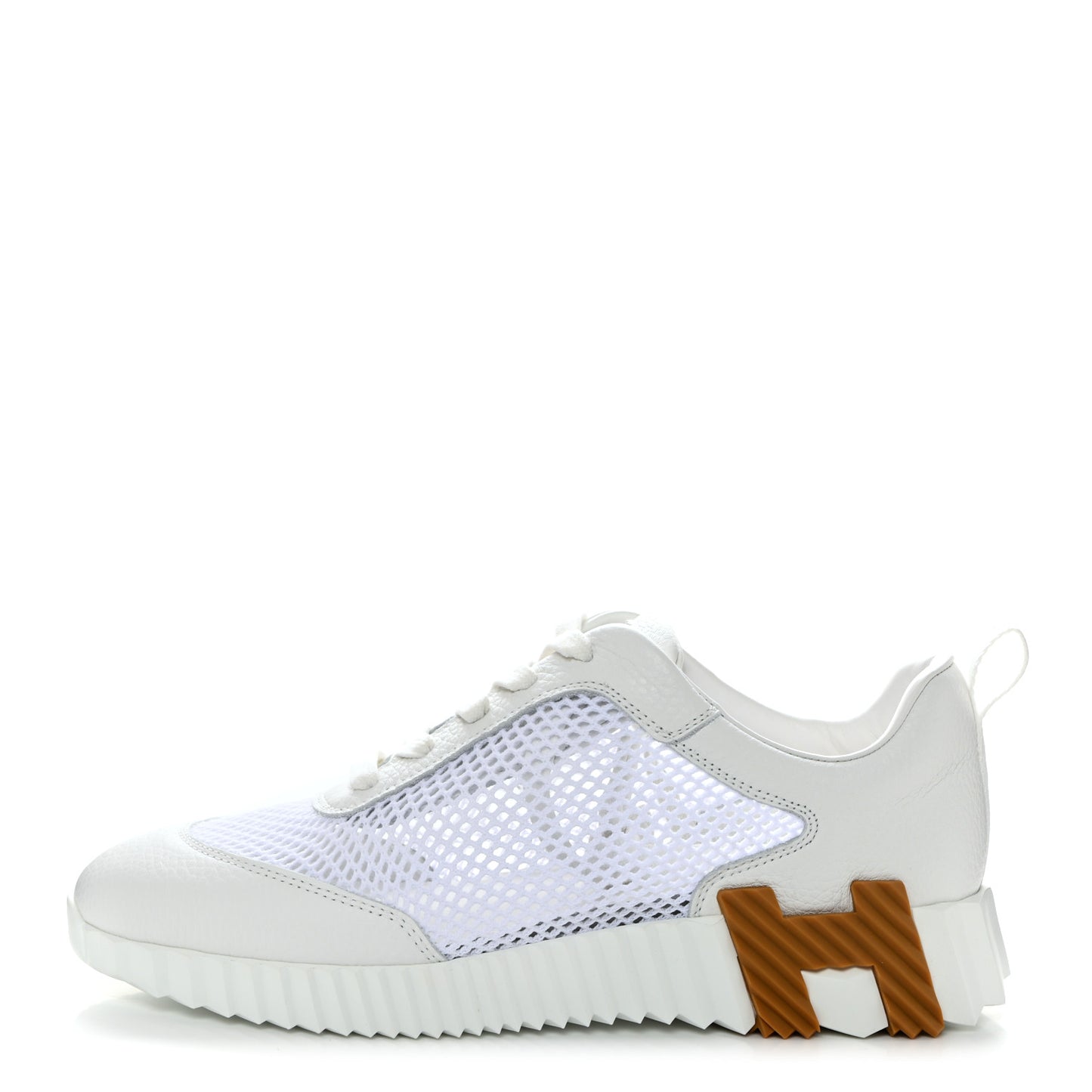 Air Mesh Goatskin Bouncing Sneakers 39.5 White