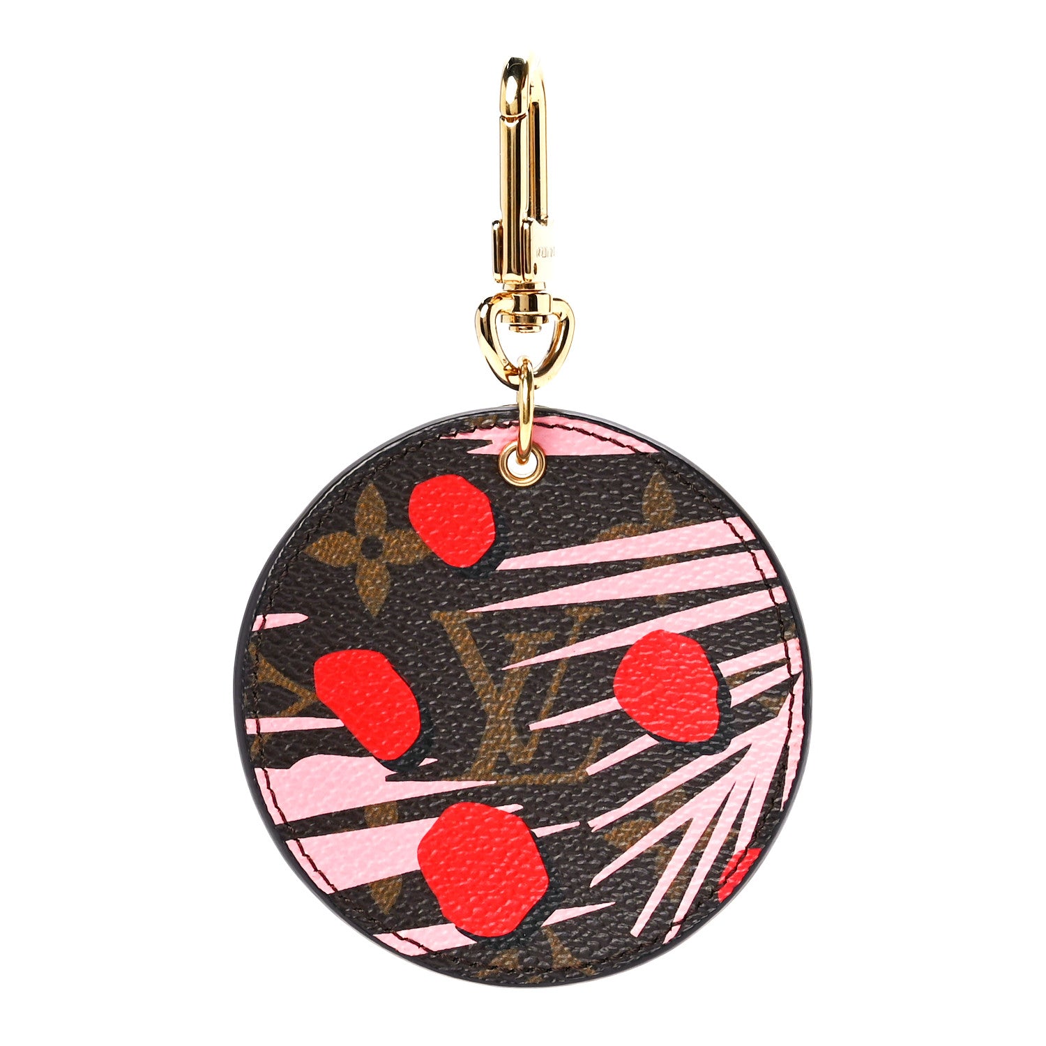Louis Vuitton Monogram Jungle Dots Bag Charm Key Ring Sugar Pink Poppy 1 of 10