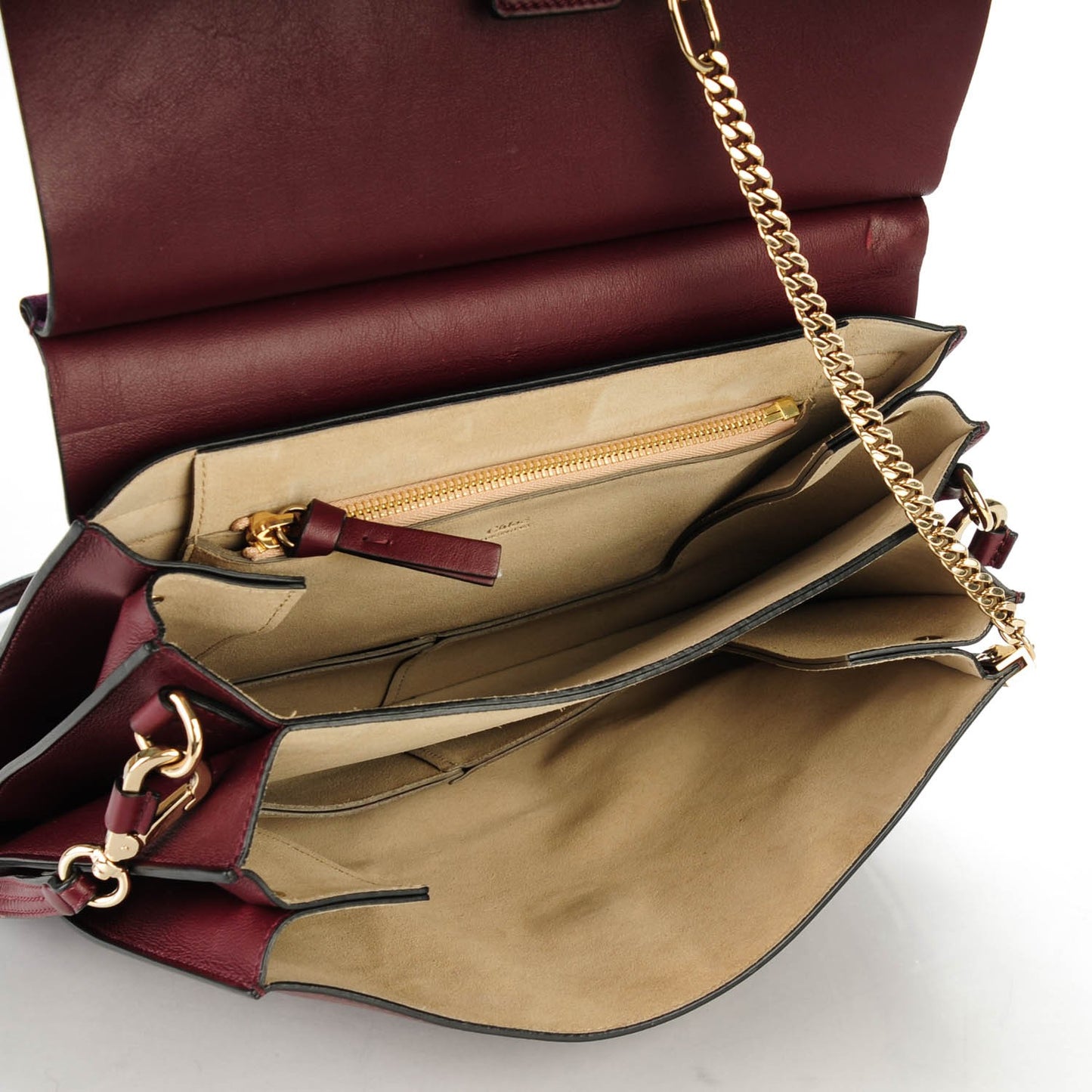 Calfskin Medium Faye Shoulder Bag Dark Purple