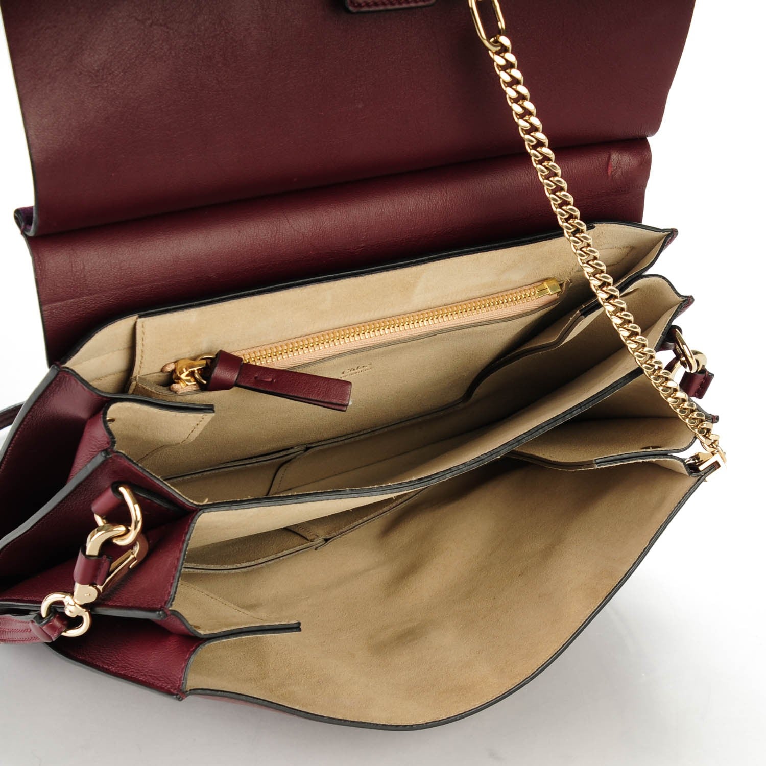 Chloe Calfskin Medium Faye Shoulder Bag Dark Purple 5 of 8