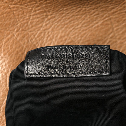 Saint Laurent Crinkled Calfskin Matelasse Monogram Medium Niki Chain Satchel Natural Tan 7 of 12
