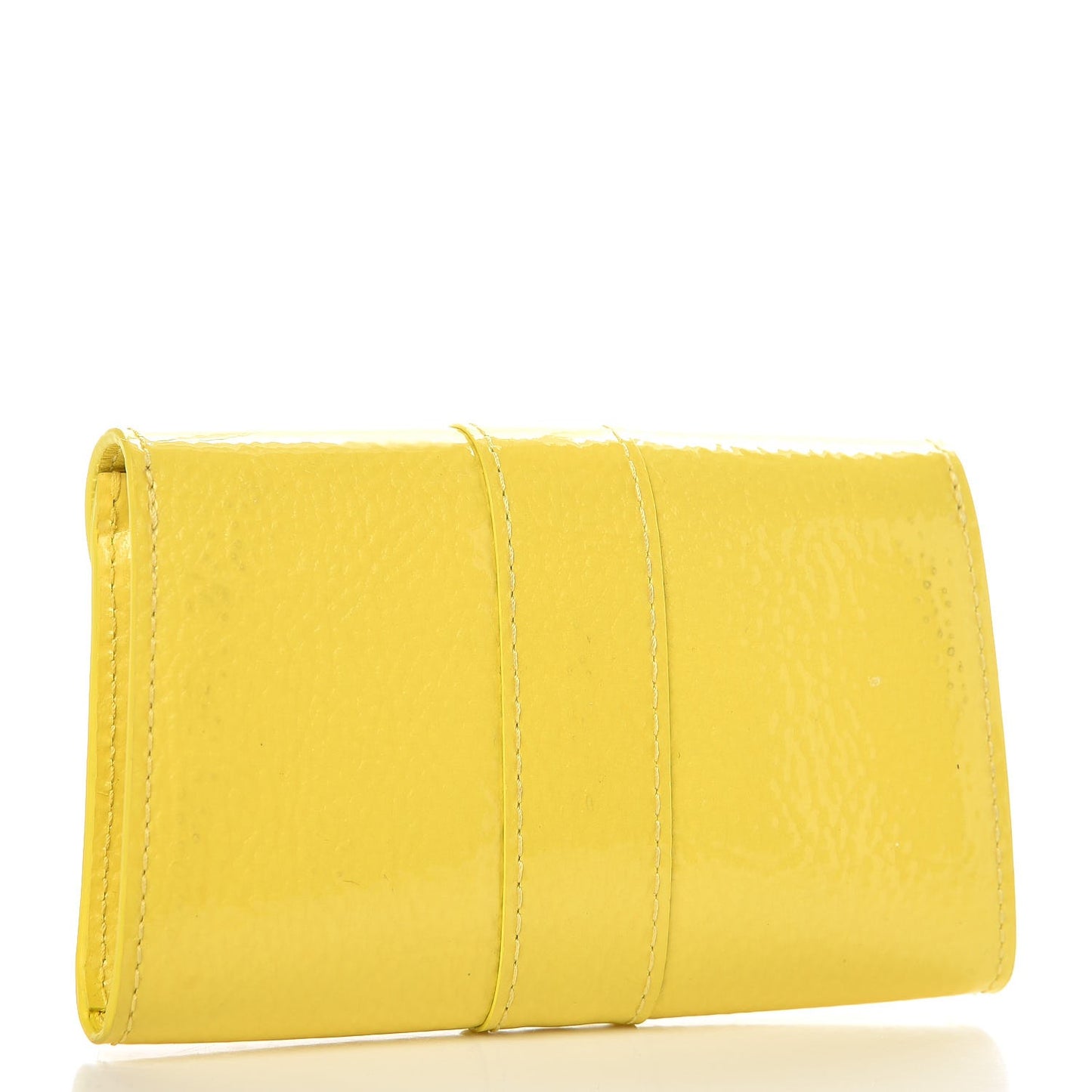 Vernis Gel Calfskin Brillant Coin Purse Citron