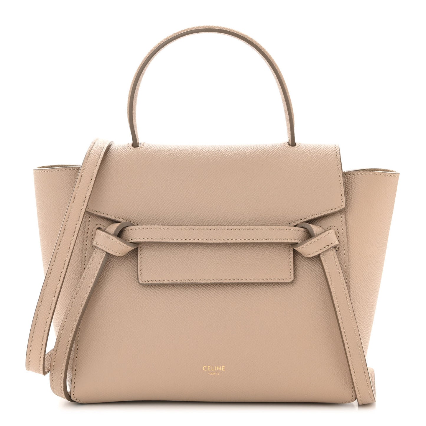 Grained Calfskin Nano Belt Bag Light Taupe