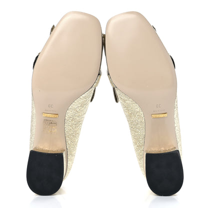 Gucci Galassia GG Marmont Fringe 50mm Loafer Pumps 39 Platino 5 of 8