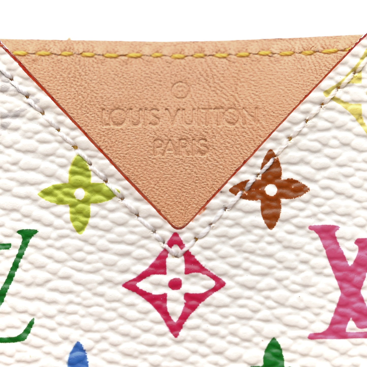 Monogram Multicolor Mirror and Case Pouch White