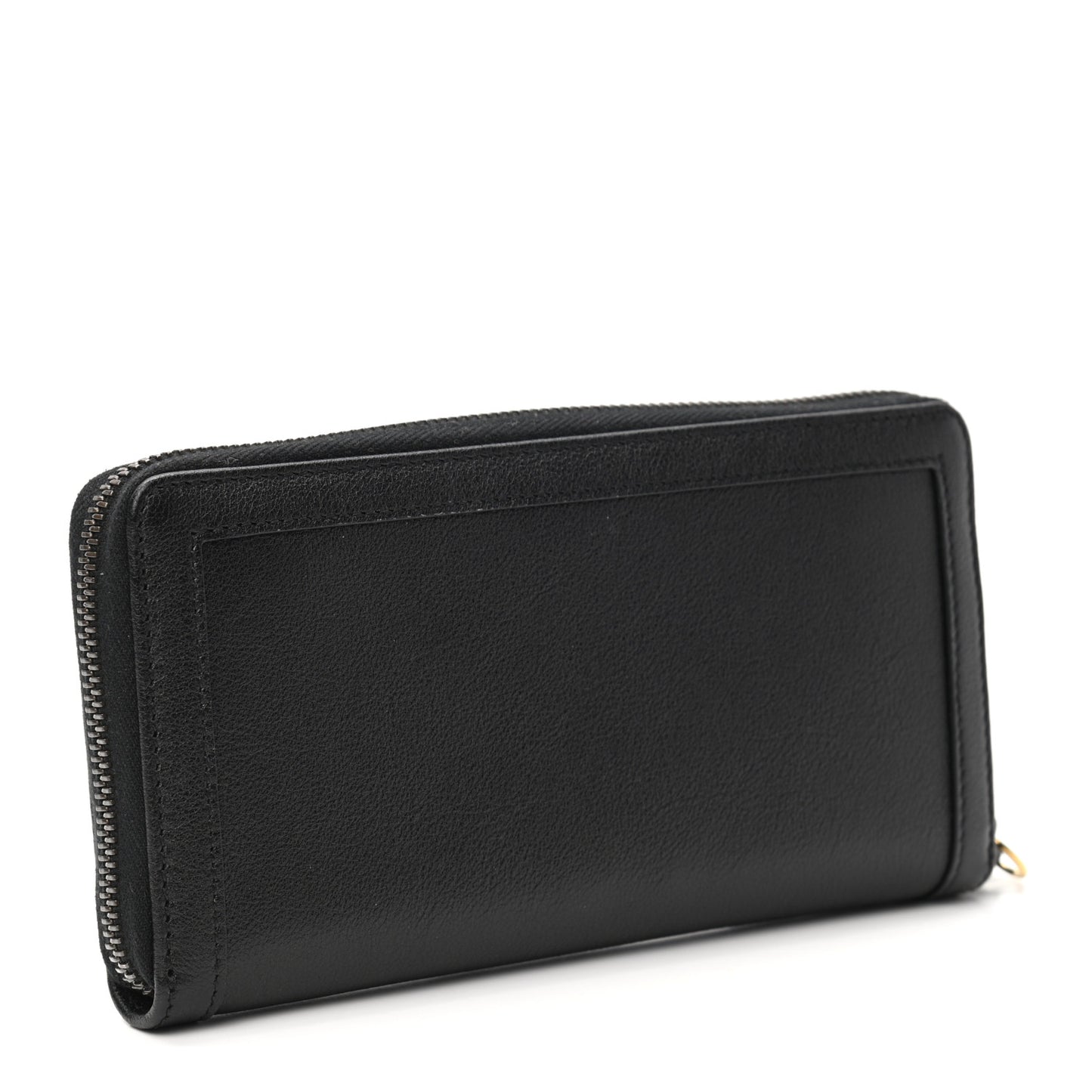 Wonka Grain Calfskin Diana Continental Wallet Black