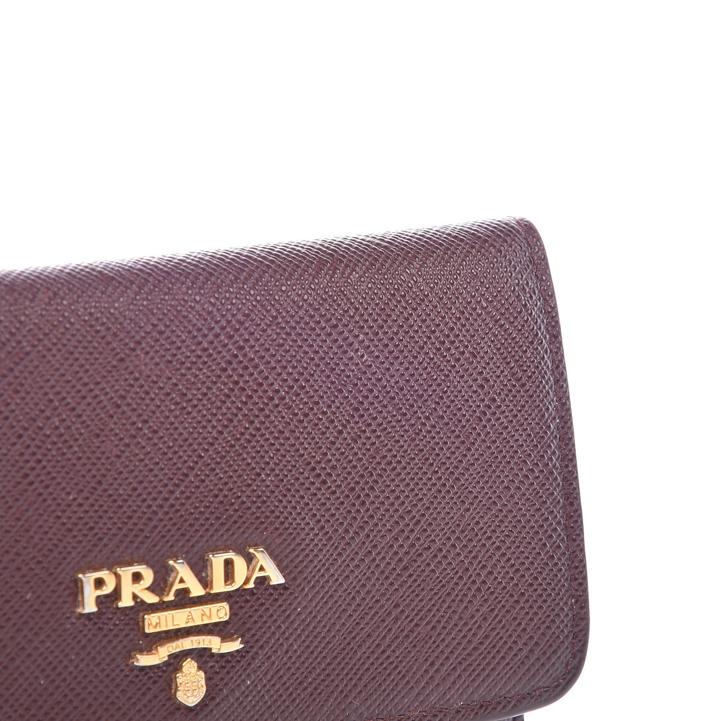 Saffiano Metal Flap Wallet Granato