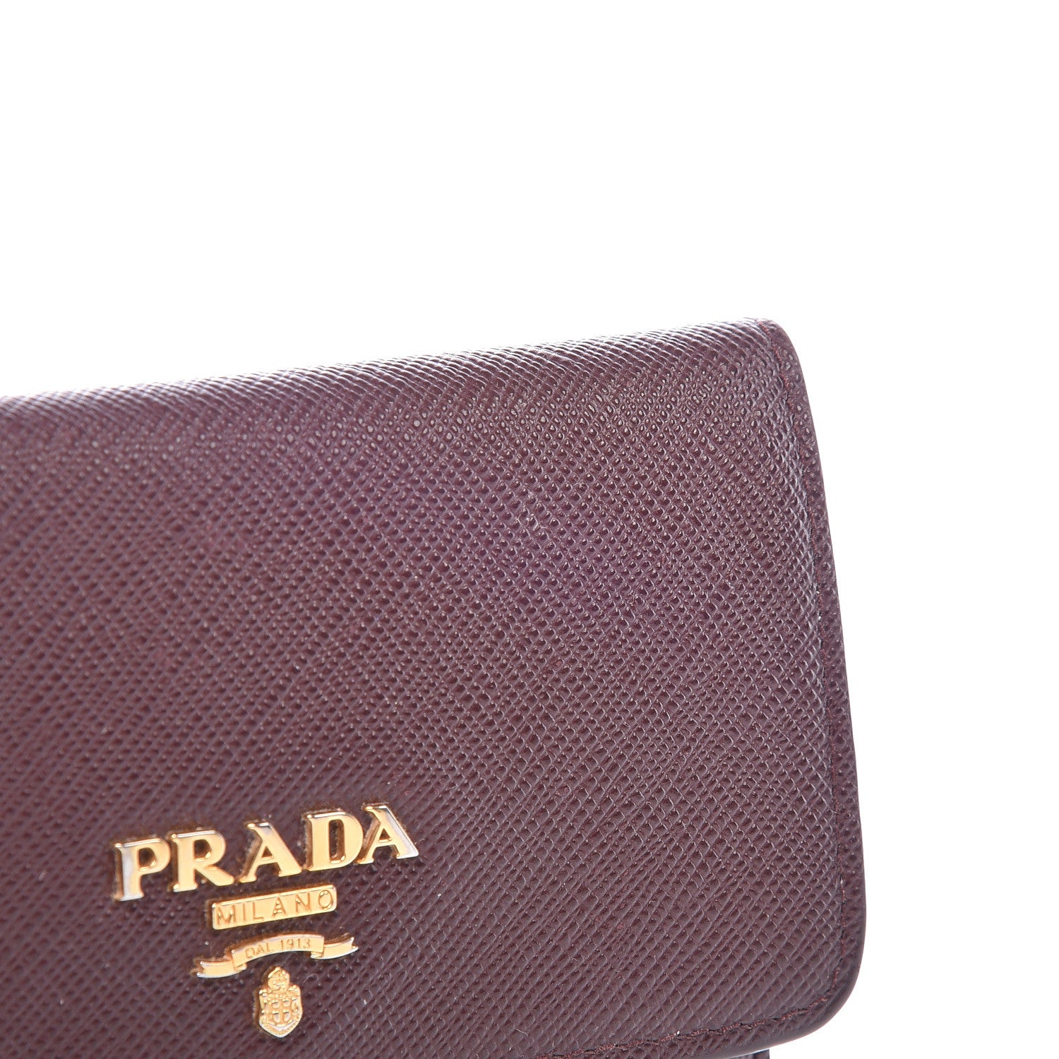 Prada Saffiano Metal Flap Wallet Granato 8 of 9