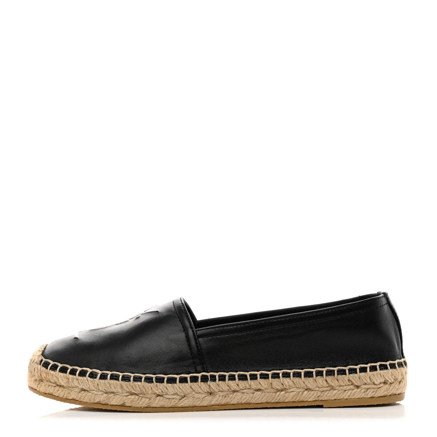 Lambskin Monogram Espadrilles 36.5 Black
