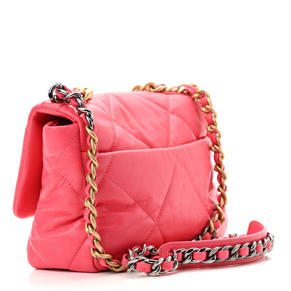 Chanel Lambskin Quilted Medium Chanel 19 Flap Pink 3 of 10