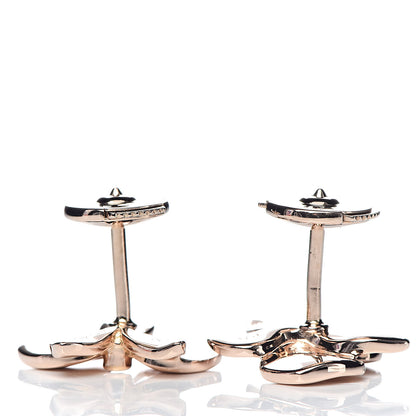 Cartier 18K Pink Gold Diamond Caresse D'Orchidees Par Earrings 3 of 6