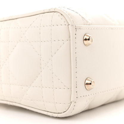 Christian Dior Lambskin Cannage Mini Lady Dior Latte 8 of 14