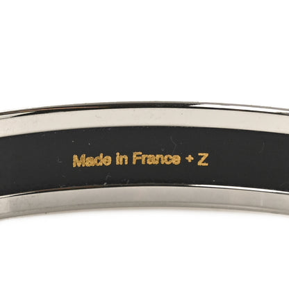 Hermes Enamel Printed Narrow L'Arrier Main Bracelet 65 Gris Platine White 5 of 5