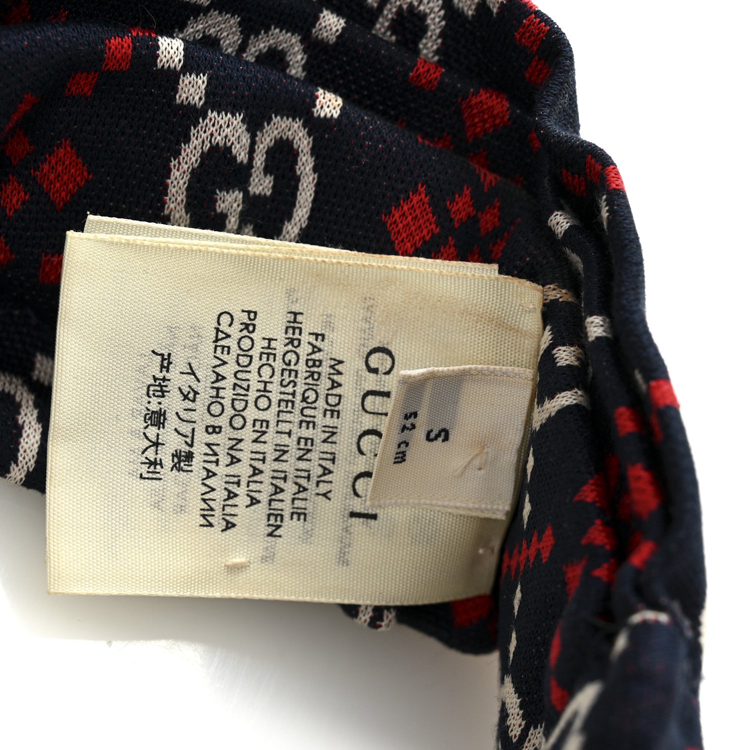 Gucci Cotton GG Ginny Headband S Blue Red 4 of 5