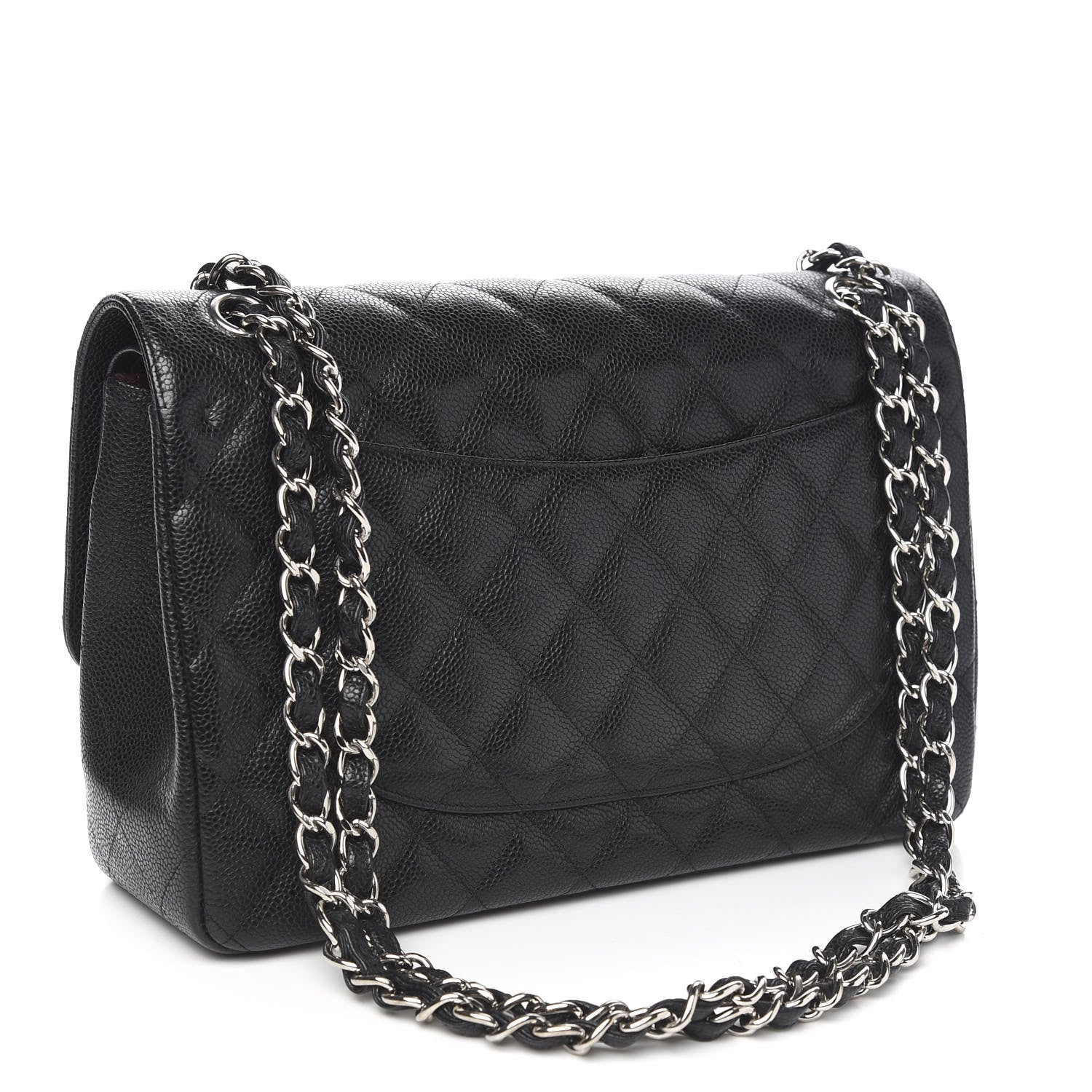 Chanel Caviar Quilted Jumbo Double Flap Black 2 of 9