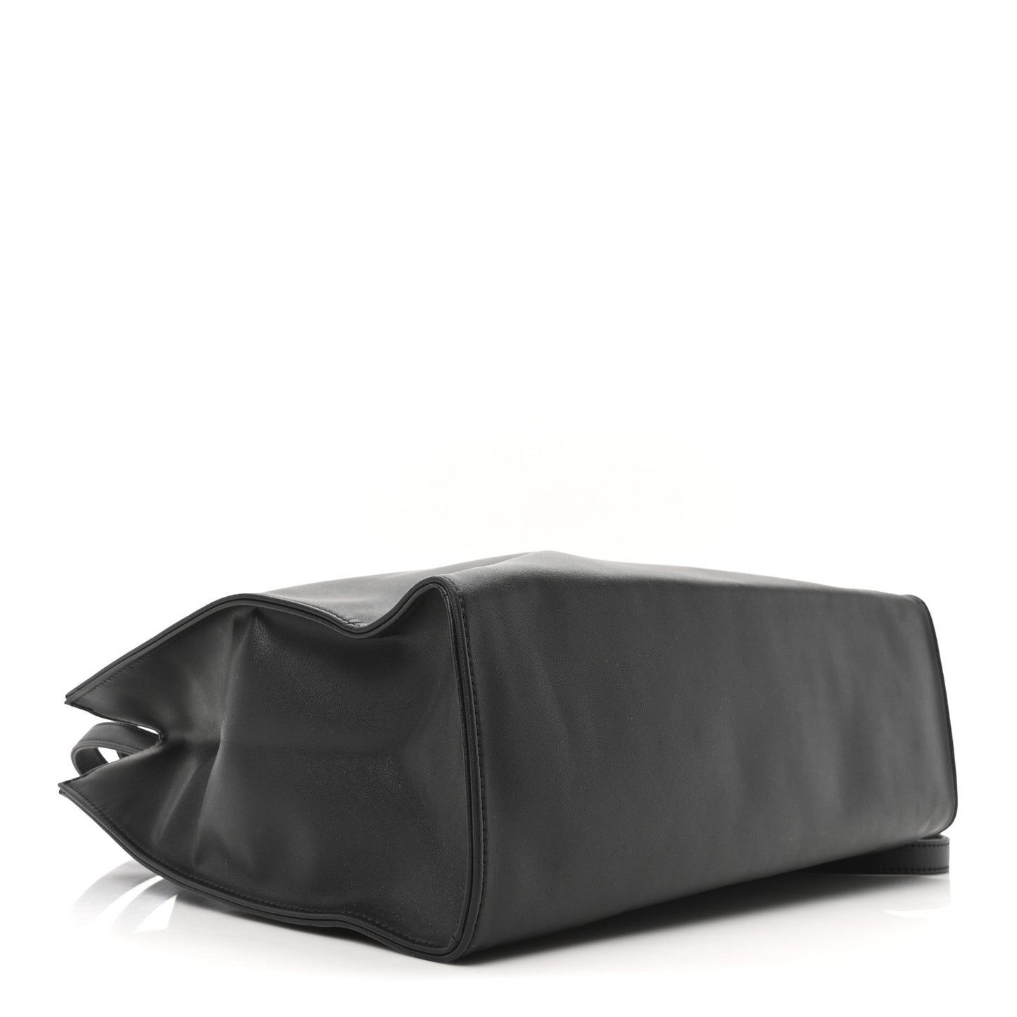 Vegan Leather Medium Shopping Bag Black