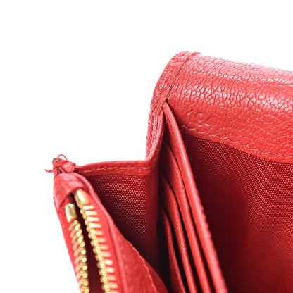 Miu Miu Goatskin Madras Continantal Wallet Rosso 8 of 13